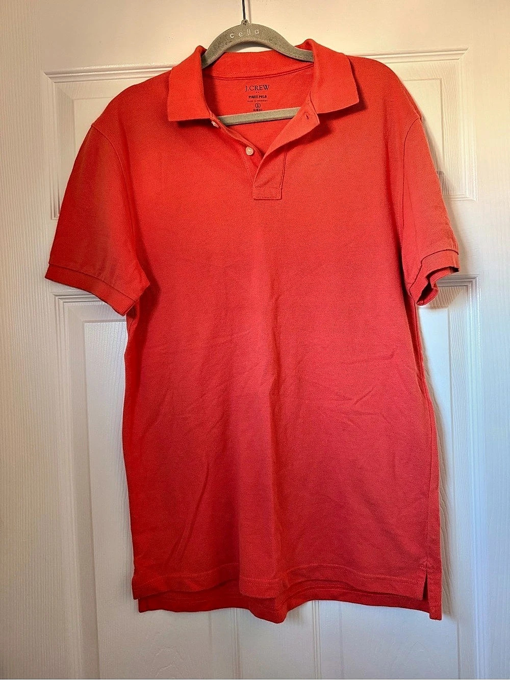 J.Crew Pique Polo Slim Fit Orange Small